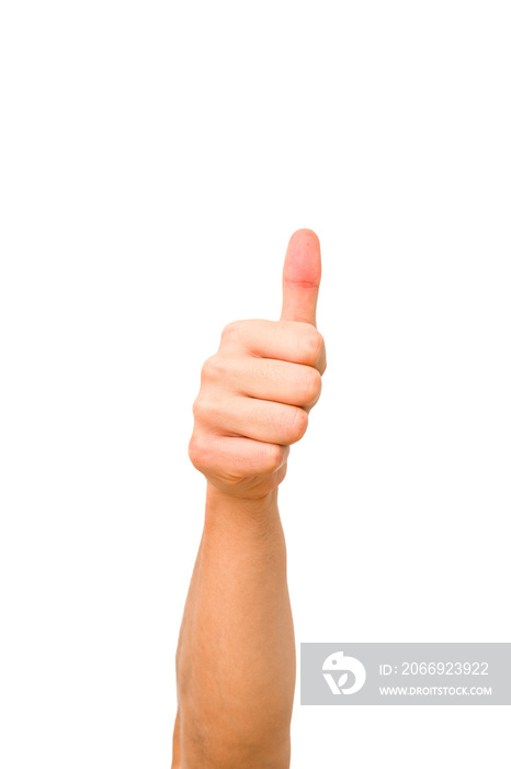 caucasian hands gesturing isolated on a white background