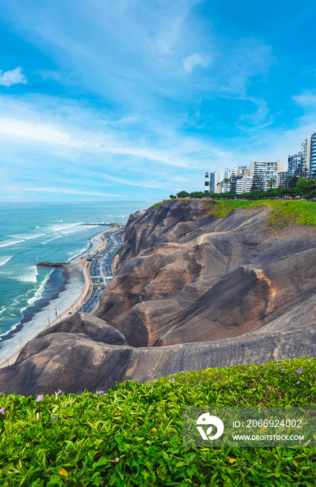 Lima, Peru. Urban landscape in Miraflores.