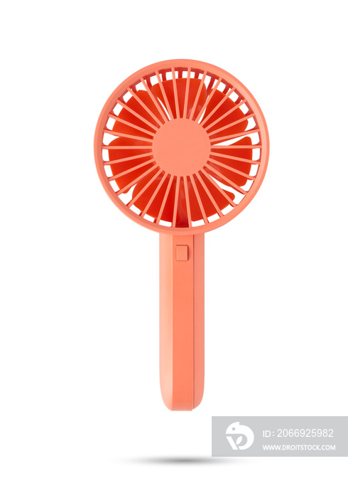 orange pocket fan on isolated white background