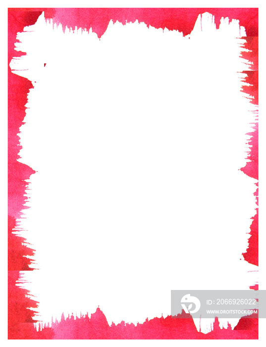 red border watercolor background