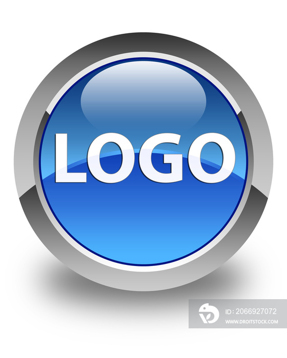 Logo glossy blue round button