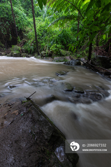 Strong water current at Gore Creek, Sydney, Australia.