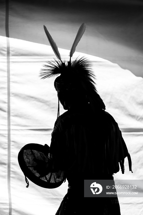 Traditional Aboriginal Pow wow silhouette