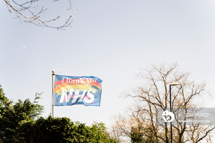 coronavirus NHS rainbow flag thank you covid 19