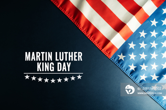 Martin Luther King Day Anniversary - American flag abstract background