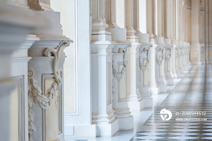 Gallery in a beautiful palace