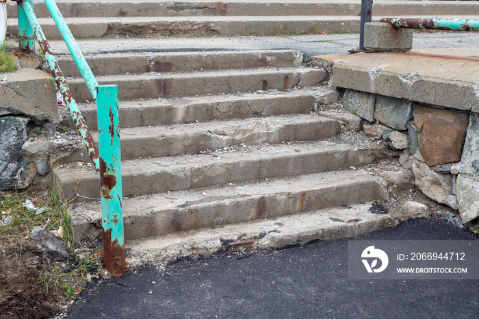 old neglected stairs