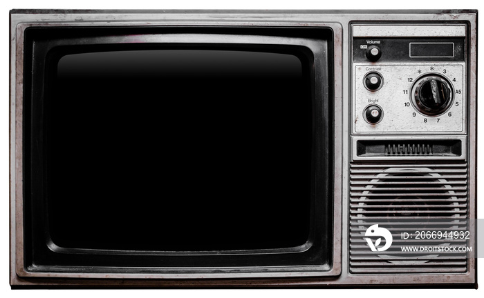 Vintage TV Screen Clipping path no Background