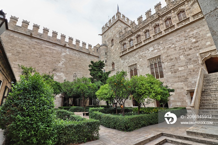 Courtyard of the Llotja de la Seda. Valencia, Spain