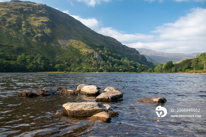 Down by the waterside at Llyn Gwynant in Snowdonia National Park, Wales