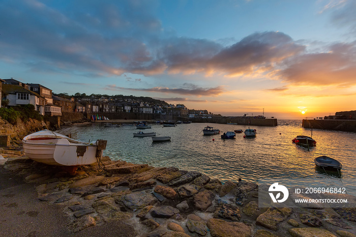 Mousehole harbour, Cornwall  at sunrise