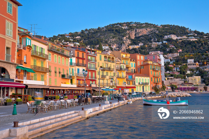 Villefranche sur Mer idyllic French riviera town dawn view