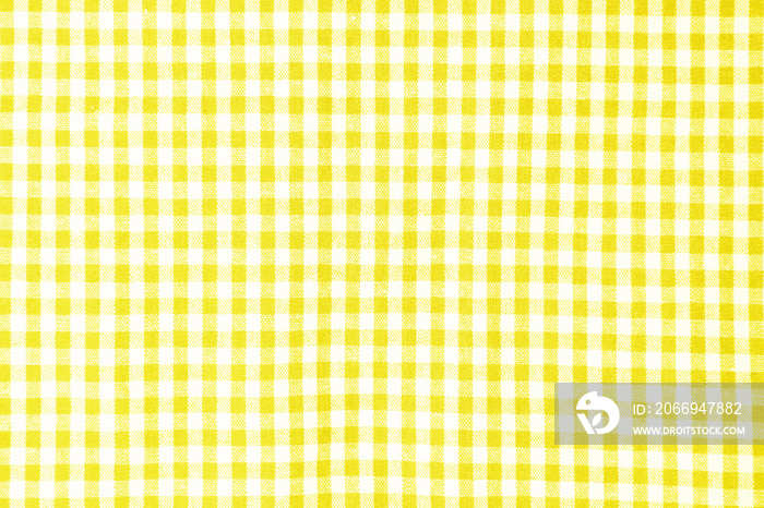 Yellow table cloth texture background, tablecloth top view