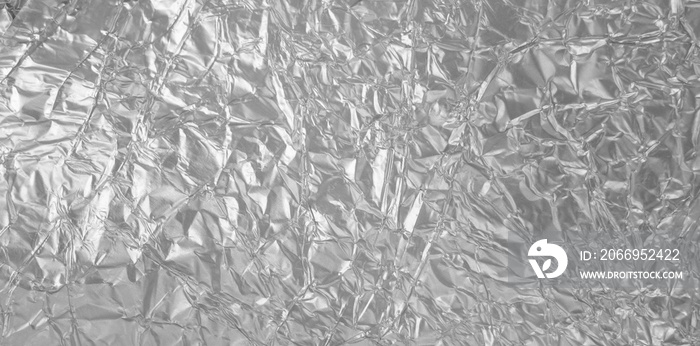 Silver foil texture background.