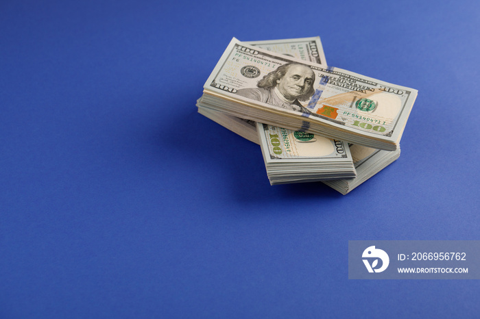 blue money background from dollars usa