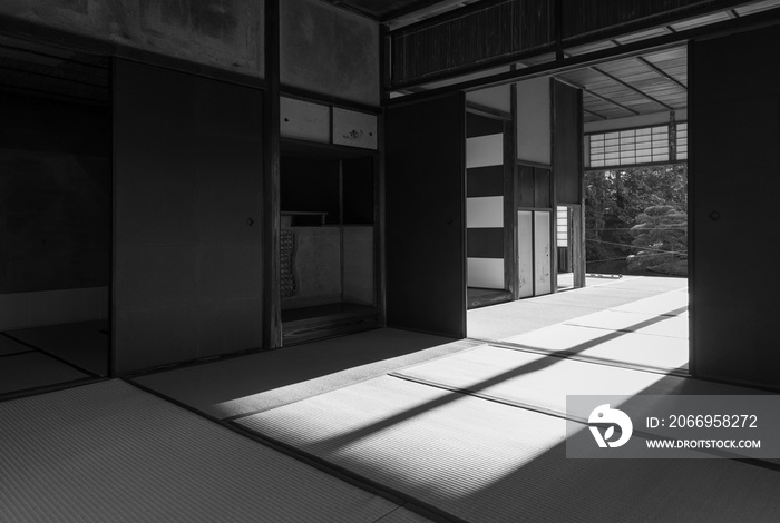 interior of Traditional Japanese house in Katsura, Arashiyama, Kyoto, Japan