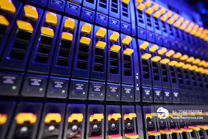 Disk array as part of storage area network