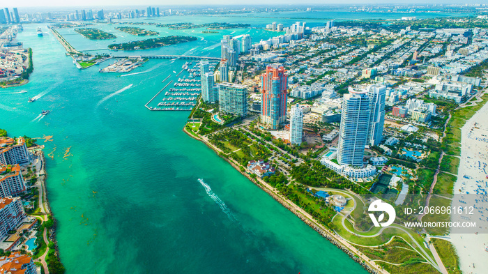 View of Miami Beach, South Beach. Florida. USA.