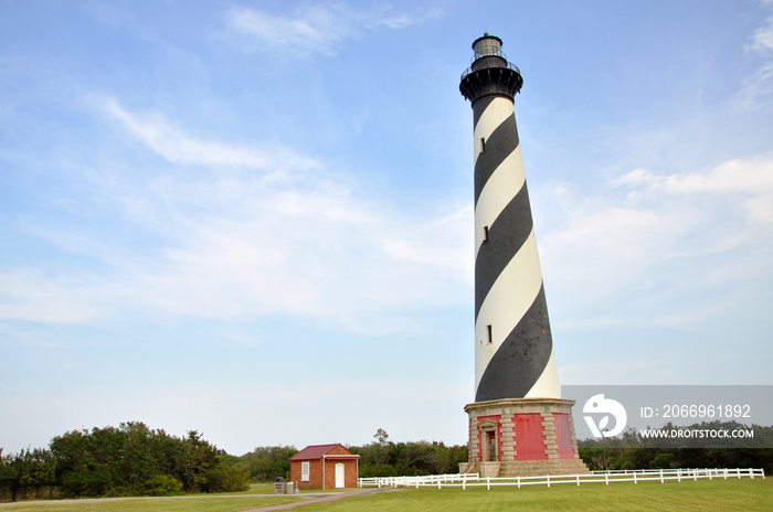 Cape Hatteras Lighthouse in Cape Hatteras National Seashore, on Hatteras Island, North Carolina, USA