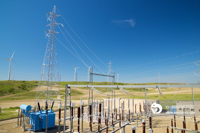 Electrical substation close up