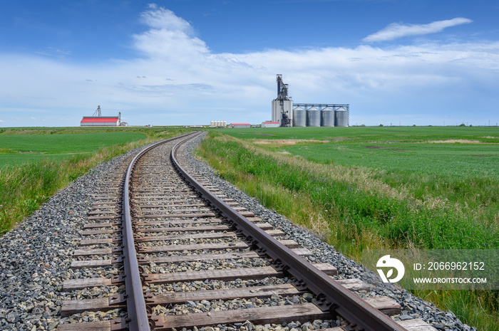 Inland grain terminal at Gleichen, Alberta, Canada