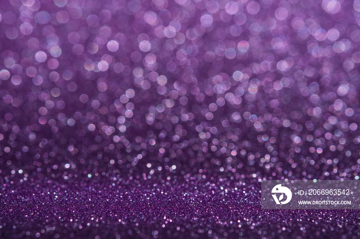 Abstract light purple sparkling glitter wall and floor perspective background studio with blur bokeh.luxury holiday backdrop mock up for display of product.holiday festive greeting card.