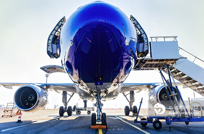 Fueling and final checking aircraft before taking off