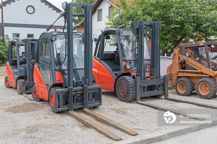 Forklifts Outside