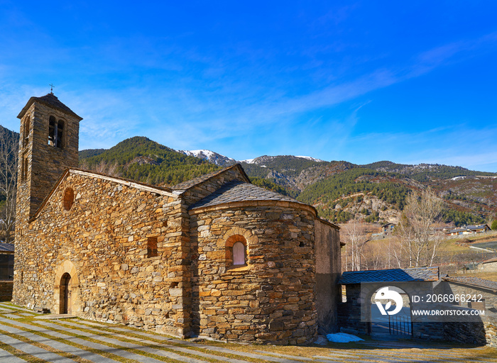 La Cortinada church in Ordino of Andorra