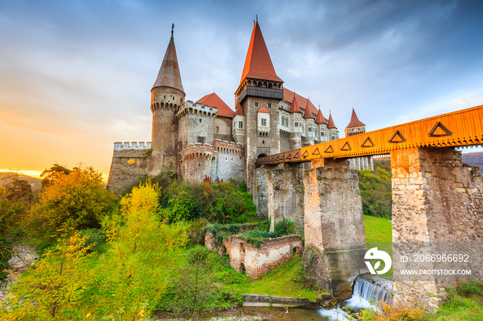 Hunyad Castle - Corvin’s Castle in Hunedoara, Romania.