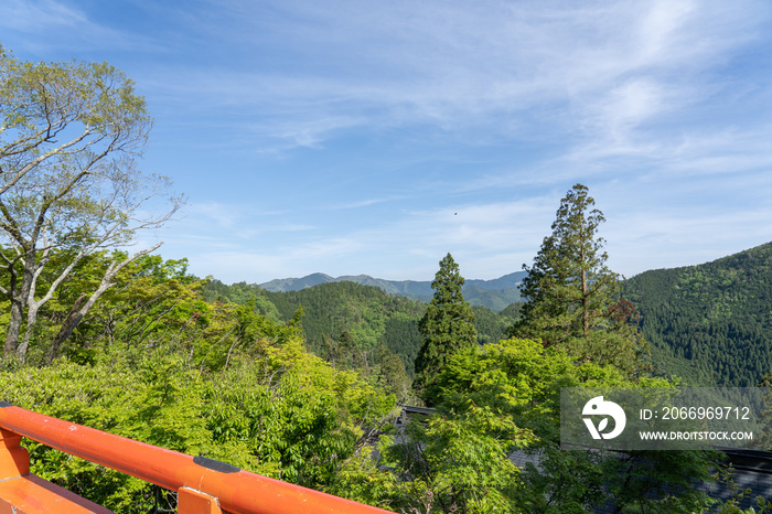 観光地　鞍馬山景色