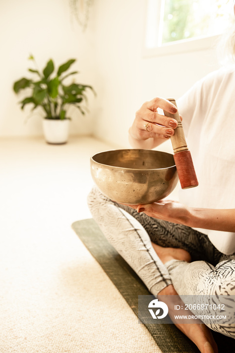 singing bowl for meditation, relaxing or sound healing