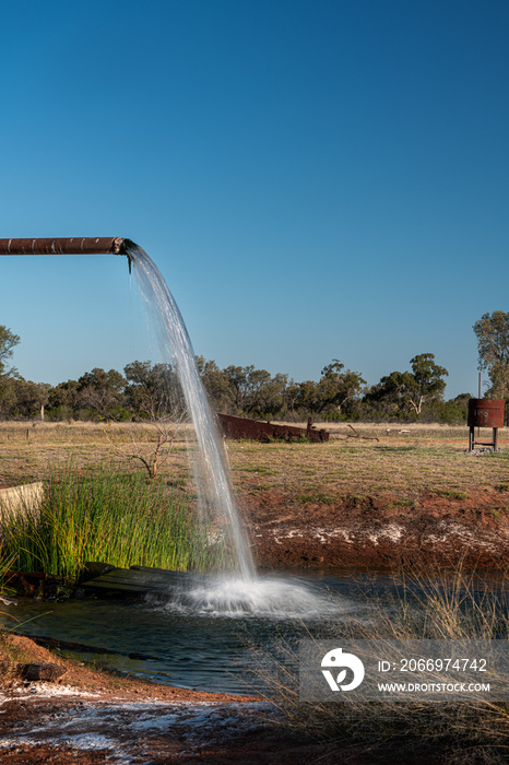 Hot Artesian Bore water fountain