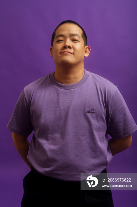 Asian man solo studio portrait lifestyle shot