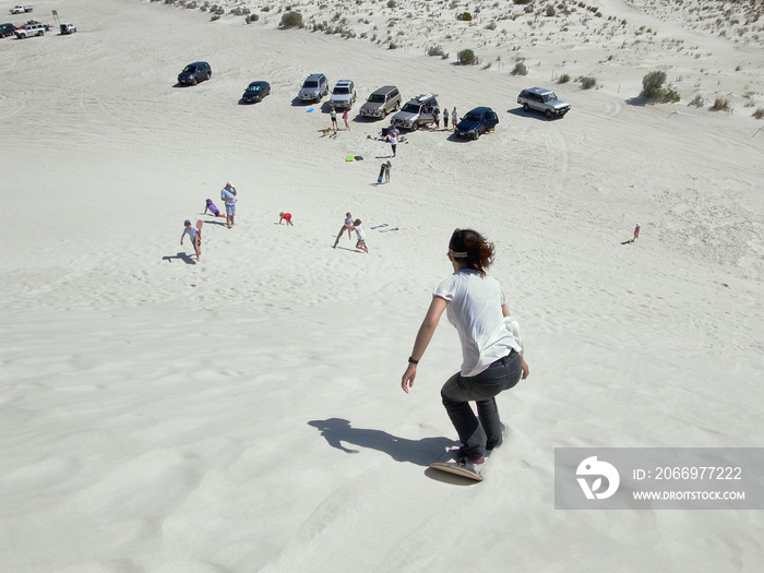 Lancelin Dunes sandboarding, sand hills, Perth, Western Australia