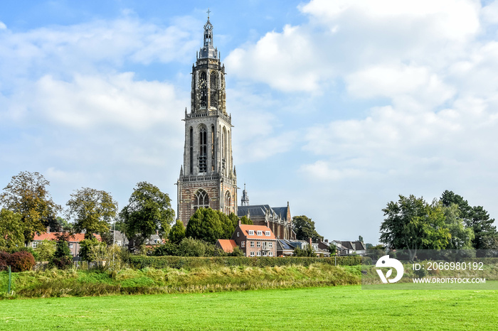 Uniquely situated against the mountain, surrounded by greenery and on the water lies Rhenen with its monumental Cuneratoren in the old city center as a defining symbol. Netherlands, Holland, Europe