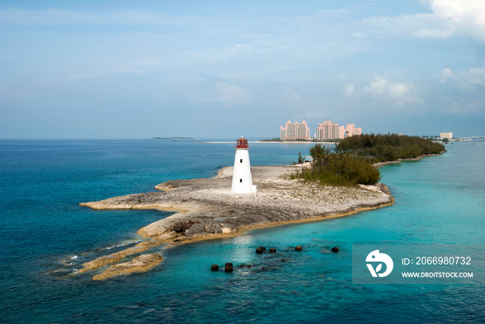 Paradise Island Tip With A Lighthouse