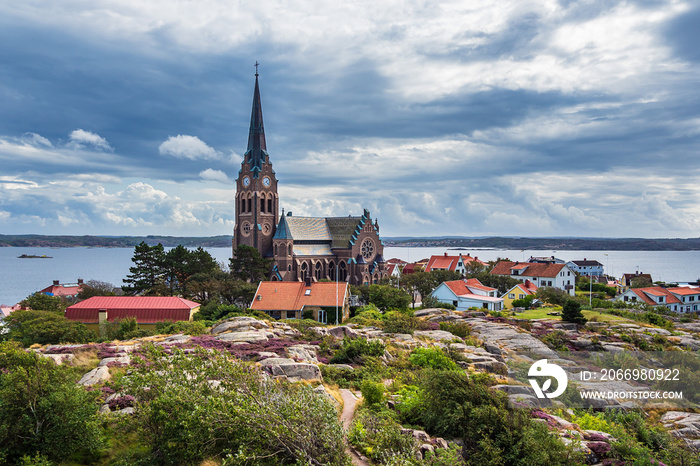 Blick auf die Stadt Lysekil in Schweden