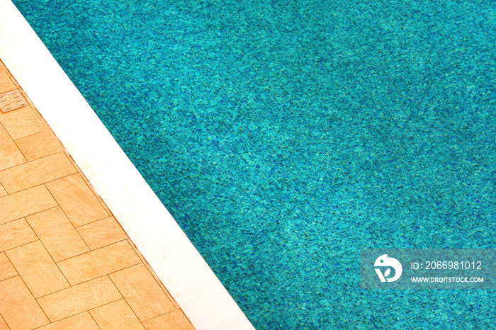 Outdoor swimming pool water as abstract summer season background