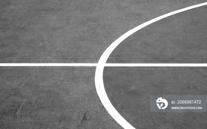 closeup basketball court - monochrome