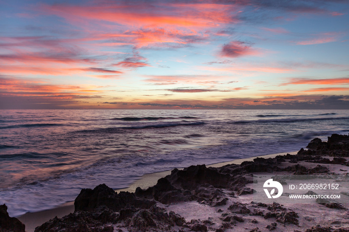 Colorful Dawn Sky at Hutchinson Island Florida