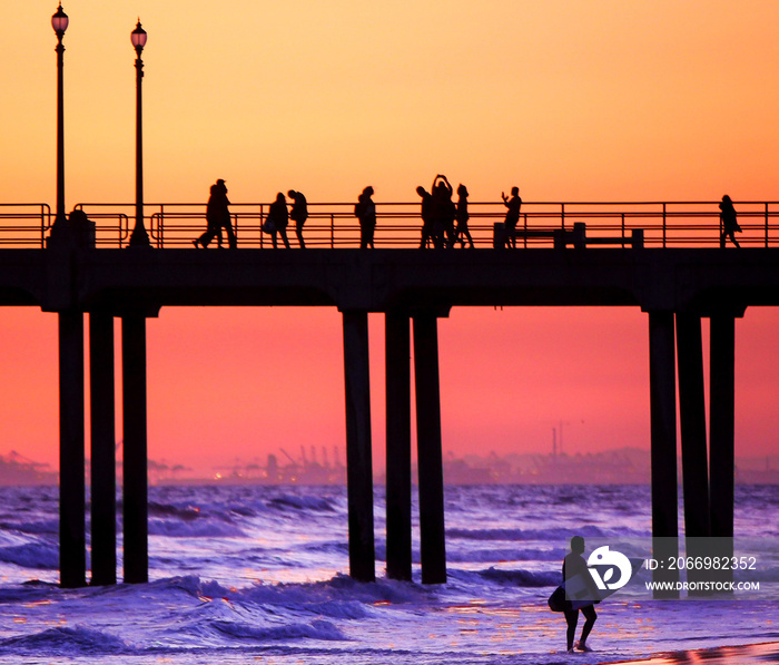 Sunset at Huntington Beach