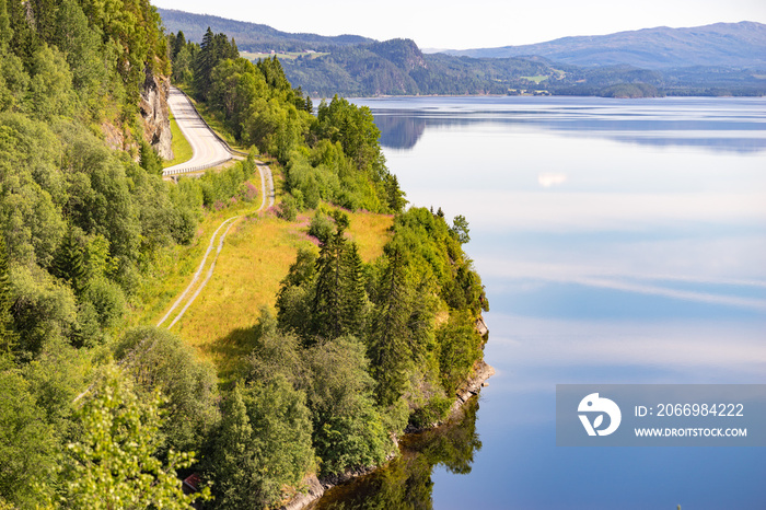 Snasa lake in Norway, scenic nature