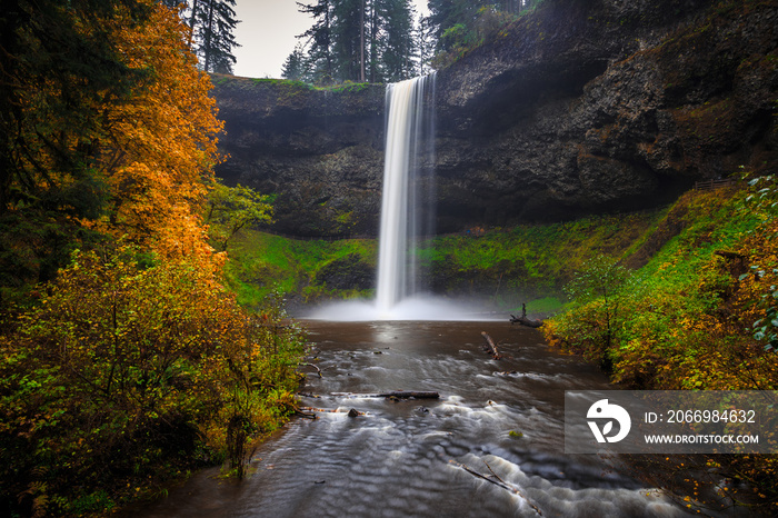 South Falls in Autumn, Silver Falls State Park, Oregon