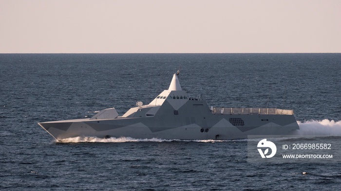 Swedish navy ship in the Baltic sea