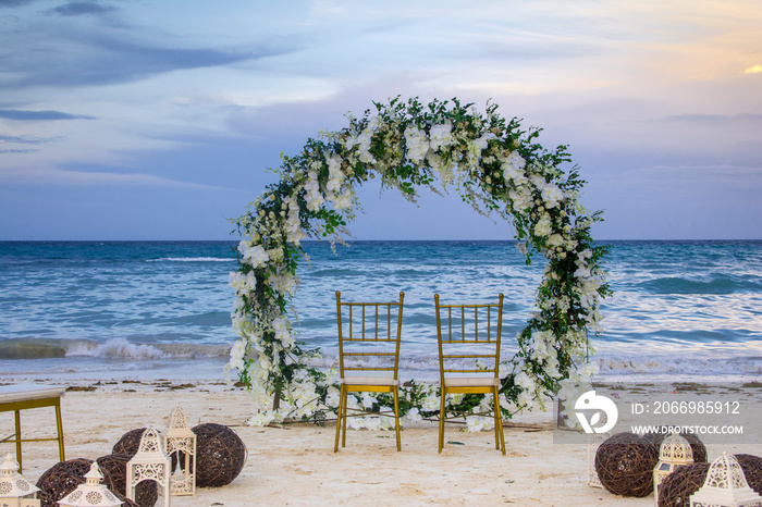 wedding on the beach, ceremony