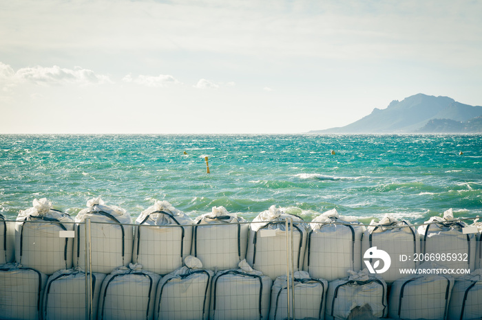 Beach Scenery near Cannes, France