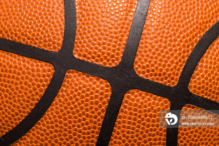 Close up of Basketball skin texture