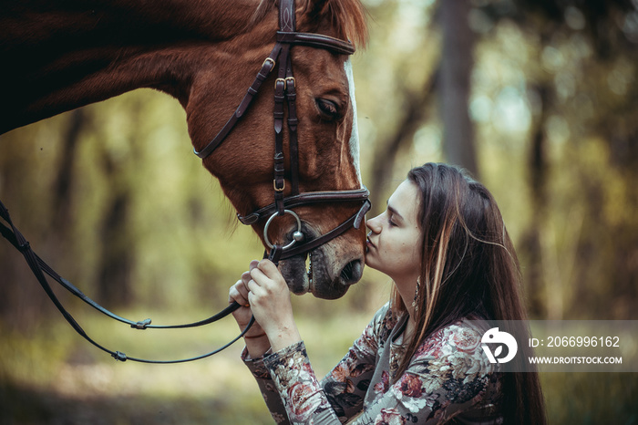 Girl with a horse