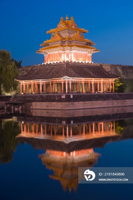 北京故宫博物院角楼夜景